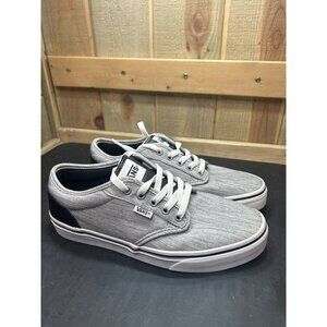 Vans Mens Gray & Black Low-Top Sneakers - Size 8